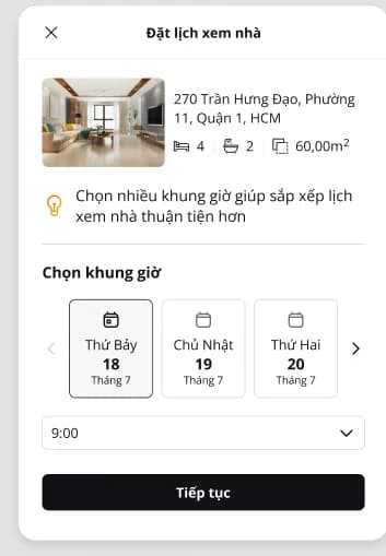 Bán nhà hẻm Đường Nguyễn Thông Quận 3, TP.HCM – 1 phòng ngủ, giá 8 tỷ